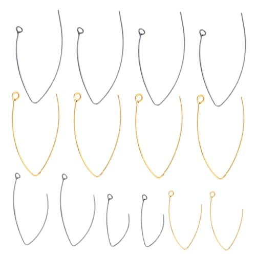 MOTHNUR 40 Stück Förmige Ohrhaken aus Edelstahl Hypoallergene Ohrring-zubehör für Damen und Mädchen DIY Ohrhaken in Geometrischem Design Komfortabel und Hautfreundlich von MOTHNUR