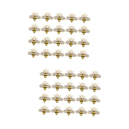 MOTHNUR 40 Stück Nagelkunst Zubehör, Nagel Charms, Charms Für Nägel, Nagel Bienen Charm, Nagel Charms, Bienen, Nagelkunst, Bienen Nagel Ornamente, Charm Bienen Nagel, Acryl Nagel Bienen, von MOTHNUR