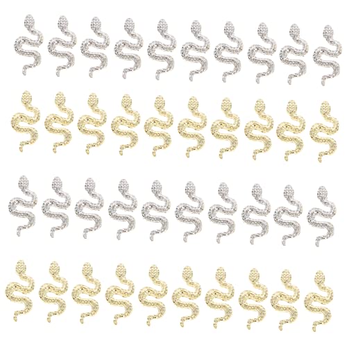 MOTHNUR 40 Stück Schlangen Nagel Charms Set Einzigartige Nageldekoration für DIY Nail Art Chic und Maniküre Zubehör für Kreative Nagelkunst und MOTHNUR 40 Stück Schlangen Nagel Charms Set Einzigartige Nageldekoration für DIY Nail Art Chic und Maniküre Zubehör für Kreative Nagelkunst und von MOTHNUR
