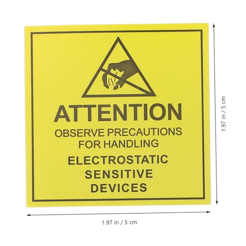 MOTHNUR 450 Stück Elektrostatische Warnaufkleber Statische Vorsichtszeichen Selbstklebend Langlebig für Elektronische Geräte und Statische Schutzmaßnahmen MOTHNUR 450 Stück Elektrostatische Warnaufkleber Statische Vorsichtszeichen Selbstklebend Langlebig für Elektronische Geräte und Statische Schutzmaßnahmen von MOTHNUR