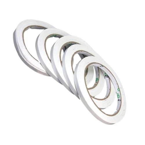MOTHNUR 5 Stück Doppelseitiges Klebeband Weiß Selbstklebend Dünn Stark Haftend Für Basteln Geschenkverpackung Büro Scrapbooking Kunsthandwerk MOTHNUR 5 Stück Doppelseitiges Klebeband Weiß Selbstklebend Dünn Stark Haftend Für Basteln Geschenkverpackung Büro Scrapbooking Kunsthandwerk von MOTHNUR