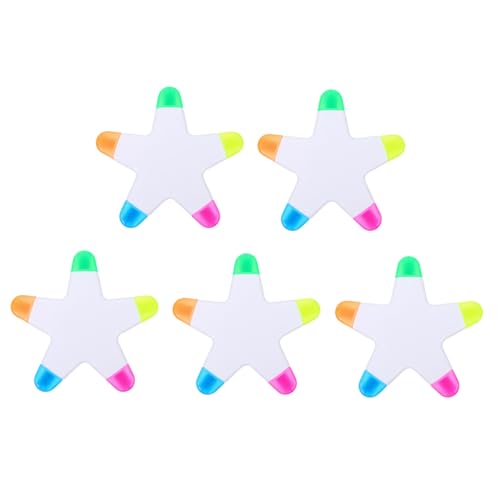 MOTHNUR 5 Stück Sternförmige Textmarker Kreative Fluoreszierende Marker Leuchtende Schreibhighlighter für Schule Büro und Kunst Tragbar und Vielseitig für Schüler und Erwachsene MOTHNUR 5 Stück Sternförmige Textmarker Kreative Fluoreszierende Marker Leuchtende Schreibhighlighter für Schule Büro und Kunst Tragbar und Vielseitig für Schüler und Erwachsene von MOTHNUR