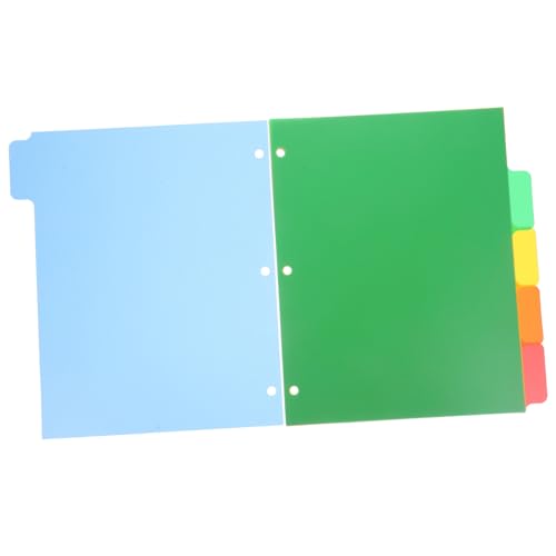 MOTHNUR 5 Stück Teiliges Farbregister aus Langlebigem Pp material Praktische Ringbuch trennblätter für Notizbücher Ordner und Planer Beschreibbare Seitenmarker für Büro von MOTHNUR