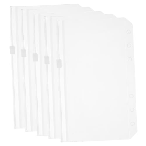 MOTHNUR 5 Stück Transparente PVC Dokumententaschen mit Reißverschluss Binder Pockets Wasserfeste und Langlebige Aufbewahrungstaschen für Ordner zur Organisation von Unterlagen von MOTHNUR