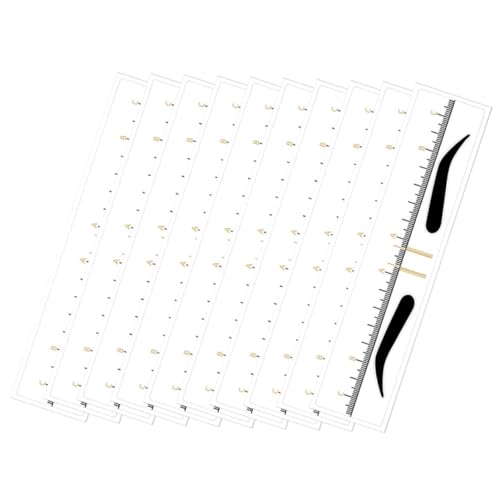 MOTHNUR 50 Stück Augenbrauen Schablonen mit Messlineal Einweg PVC Augenbrauen Stencil für Präzises Formen und Zeichnen Selbstklebend Geeignet für Microblading MOTHNUR 50 Stück Augenbrauen Schablonen mit Messlineal Einweg PVC Augenbrauen Stencil für Präzises Formen und Zeichnen Selbstklebend Geeignet für Microblading von MOTHNUR