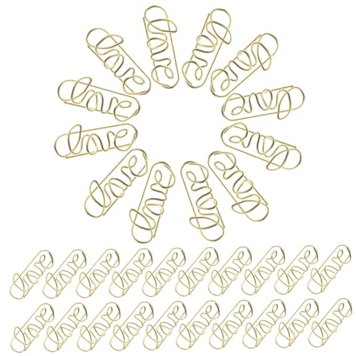 MOTHNUR 50 Stück Kleine Metall Büroklammern in Herzform Flexible Aktenklammern für Zuhause und Büro Praktische Papierklammern in Gold Vielseitig für Dokumente und Notizen MOTHNUR 50 Stück Kleine Metall Büroklammern in Herzform Flexible Aktenklammern für Zuhause und Büro Praktische Papierklammern in Gold Vielseitig für Dokumente und Notizen von MOTHNUR