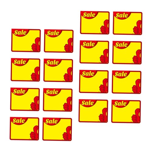 MOTHNUR 50 Stück Werbeaufkleber Preisschilder aus Robustem Papier für Laden Marktpreise Blanko Verkaufsschilder zur Kundenansprache Vielseitig Einsetzbar für Einzelhandel und von MOTHNUR