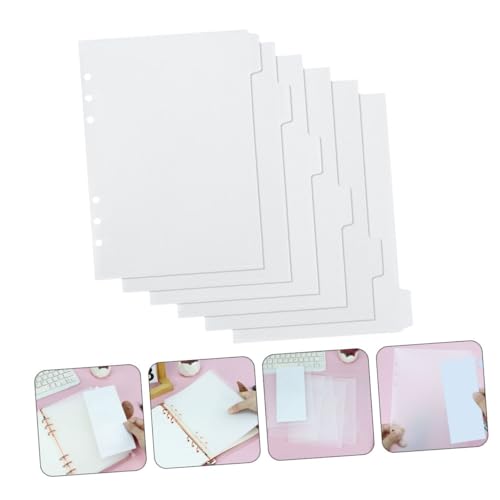 MOTHNUR 6 Blätter PP Binder Taschen Teilig Transparente Langlebige Dokumententaschen Vielseitige Einsteckfächer für Budgetbuch Quittungen Karten Abheftbar Verschleißfest Praktische von MOTHNUR