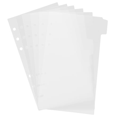 MOTHNUR 6 Blätter Teiliges register Trennblätter für Ordner Halbtransparente Farbige Binder Tabs Praktische Planer Divider für Notizbuch und Lose Blattsammlung Einfach Beschriftbar MOTHNUR 6 Blätter Teiliges register Trennblätter für Ordner Halbtransparente Farbige Binder Tabs Praktische Planer Divider für Notizbuch und Lose Blattsammlung Einfach Beschriftbar von MOTHNUR
