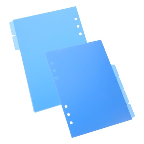 MOTHNUR 6 Stück Register Trennkarten Teilig Blau Stabile Locher Trennstreifen für Ordner Praktische Indextrenner für Schule Büro und Zuhause Langlebige Binder Dividers für Übersichtliche von MOTHNUR