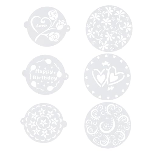 MOTHNUR 6 Stück Teiliges Kunststoff Kuchen Schablonen Kreative Tortendekorationsvorlagen für Geburtstag Hochzeit Kaffee Leicht zu Reinigen Vielseitig für Kuchen Mousse Kekse MOTHNUR 6 Stück Teiliges Kunststoff Kuchen Schablonen Kreative Tortendekorationsvorlagen für Geburtstag Hochzeit Kaffee Leicht zu Reinigen Vielseitig für Kuchen Mousse Kekse von MOTHNUR
