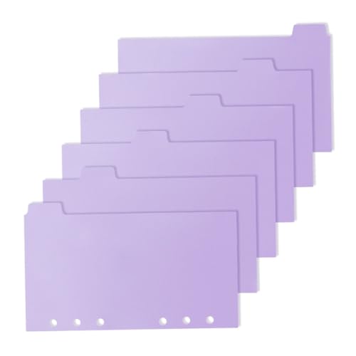 MOTHNUR 6 Stück Teiliges Notizbuch register in Zartem Farbige Pp trennblätter mit Löchern Langlebige Ordner indexblätter für Ringbücher Praktische Tab divider für Büro und Schule von MOTHNUR
