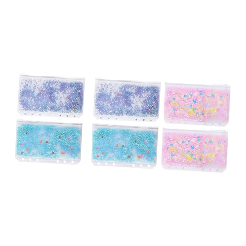 MOTHNUR 6 Stück Teiliges PVC Zipper Binder Taschen Durchsichtige Organizer Fächermappen mit Reißverschluss Langlebige Loseblatt Beutel für Büro und Zuhause Installieren von MOTHNUR