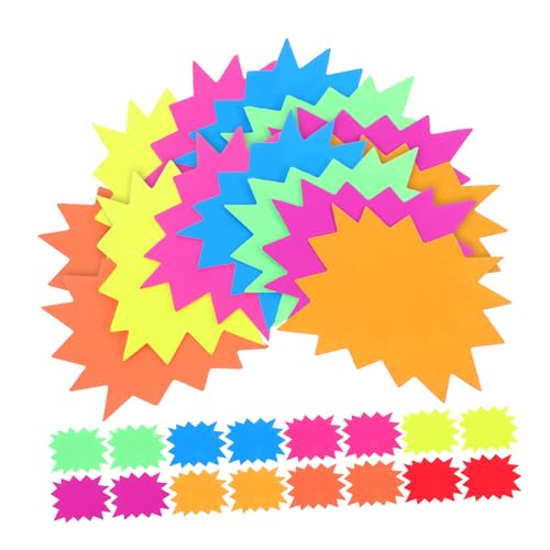 MOTHNUR 80 Stück Fluoreszierende Preisschilder Sternform Leere Verkaufsetiketten in Farben Auffällige Einzelhandelspreisetiketten für Laden Garage Party und Verkaufsförderung MOTHNUR 80 Stück Fluoreszierende Preisschilder Sternform Leere Verkaufsetiketten in Farben Auffällige Einzelhandelspreisetiketten für Laden Garage Party und Verkaufsförderung von MOTHNUR