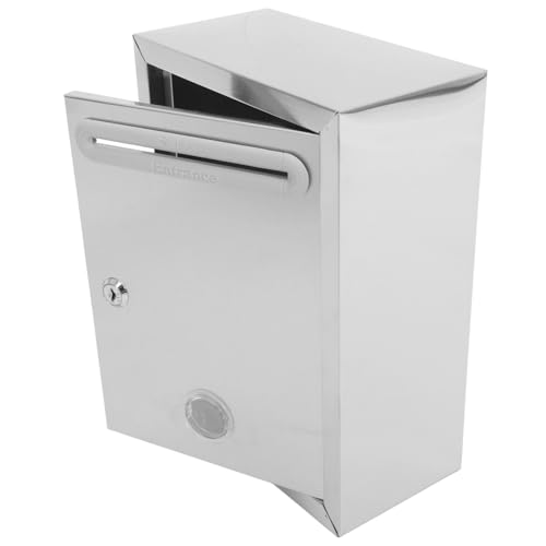 MOTHNUR Abschließbare Edelstahl wandbox mit Schlitz Sichere Öffentliche Vorschlags Spendenbox Robustes Schloss Vielseitige Sammelbox für Dokumente Vorschläge und Wahlen Einfache von MOTHNUR