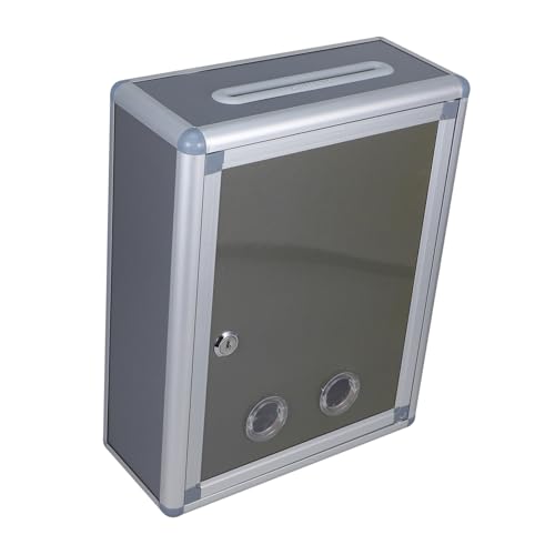 MOTHNUR Abschließbare Wandbriefkasten aus Aluminiumlegierung und Edelstahl Widerstandsfähig Multifunktional für Vorschläge Spenden Schlüssel Wahlurnen Geeignet für Büro und Zuhause MOTHNUR Abschließbare Wandbriefkasten aus Aluminiumlegierung und Edelstahl Widerstandsfähig Multifunktional für Vorschläge Spenden Schlüssel Wahlurnen Geeignet für Büro und Zuhause von MOTHNUR