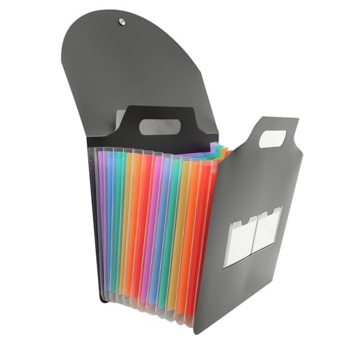 MOTHNUR Akkordeon ordner mit Fächern Großer Kapazität aus Robustem Kunststoff Tragbare Plastikmappe zur Dokumentenorganisation Erweiterbare Fächermappe für Büro und Zuhause von MOTHNUR
