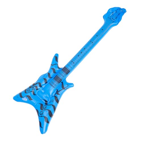 MOTHNUR Aufblasbare Rockgitarre Partydeko Musikinstrument Deko für Disco und Rock Themenpartys Leicht Aufzublasen Bunte Farbvarianten als Dekoratives Party Accessoire für Zufällige Farbe von MOTHNUR
