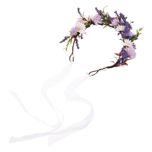 MOTHNUR Blumen-stirnband: Kunstblumenkrone Für Hochzeitsfeier Und Fotografie – Leichtes Braut-haarteil Im Boho-stil, Braut-accessoire von MOTHNUR