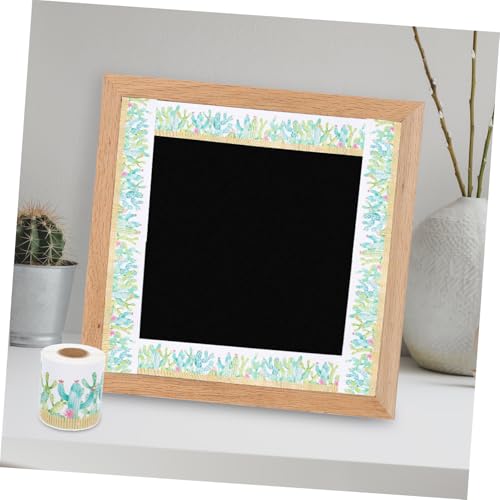 MOTHNUR Bulletin Border Decal mit Kaktusmotiv Selbstklebender Rahmenaufkleber für Pinnwände Schwarze Tafel und Memo Boards Dekorativ für Klassenzimmer Büro und Party von MOTHNUR