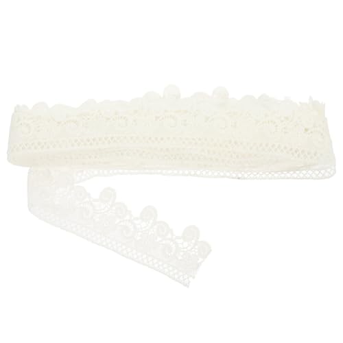 MOTHNUR DIY Spitzenband Weiß Spitzenborte für Gardinen Deko Vintage Französische Spitze zum Nähen Handarbeit Bekleidungsabschluss Geschenkverpackung Schleifen Basteln von MOTHNUR