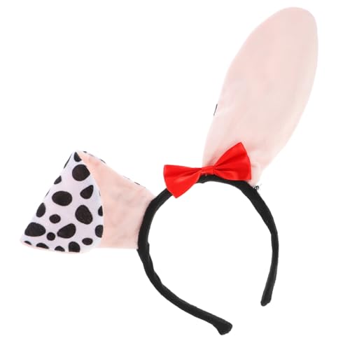 MOTHNUR Dalmatiner Hundeohren Stirnband Plüsch Ohrendeko Verstellbar Weiches Material Bequem für Party Kostüm Halloween Weihnachten Mädchen von MOTHNUR