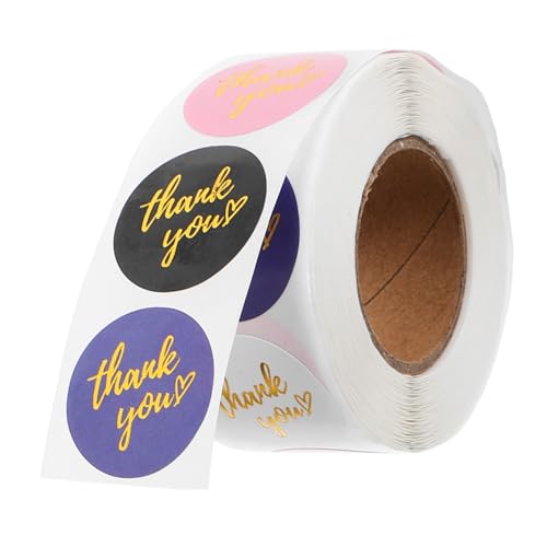 MOTHNUR Dankeschön Aufkleber Selbstklebend Farbig Goldgeprägt Langlebige Geschenkverpackung Dichtungssticker Dekorative Etiketten für Partytüten und Geschenktüten MOTHNUR Dankeschön Aufkleber Selbstklebend Farbig Goldgeprägt Langlebige Geschenkverpackung Dichtungssticker Dekorative Etiketten für Partytüten und Geschenktüten von MOTHNUR