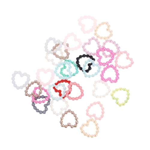 MOTHNUR Gradient Herz Perlen Manicure Studs Nagelkunst Deko für Kurze Fingernägel DIY Nail Art Zubehör Naturnägel Charm Nagelbild Frauen von MOTHNUR