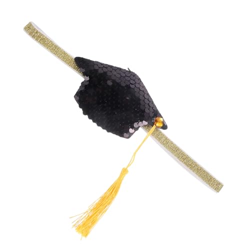 MOTHNUR Graduation Haarband mit Goldener Quaste Verstellbares Doktorhut haarreif Party deko für Abschlussfeier Cosplay Kopfschmuck Rutschfest Passend für Damen und Studenten von MOTHNUR