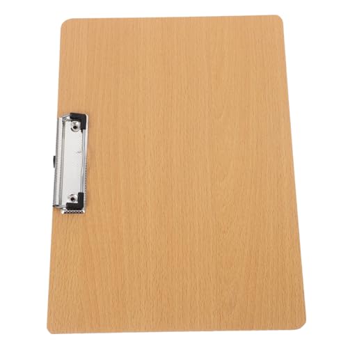 MOTHNUR Holz Schreibbrett mit Metallclip Glatte Oberfläche Stabiles Klemmbrett für Büro und Studium Vielseitig Einsetzbar zum Schreiben Zeichnen und Notieren Zuverlässige Papierhalterung von MOTHNUR
