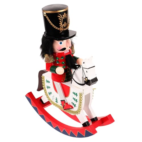 MOTHNUR Holz Soldat Weihnachtsdekoration Tischfigur Festlich Handgefertigt Holzfigur für Wohnzimmer Regal Weihnachtsfest Dekoratives Holzkunstwerk von MOTHNUR