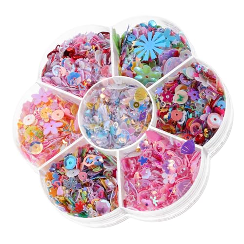 MOTHNUR Iridescente Loose Sequins für Bastelarbeiten Bunten Farben für Diy Projekte Nagelkunst Bekleidung und Accessoires Hohe Lichtreflexion und Langlebig von MOTHNUR
