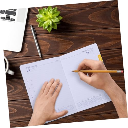 MOTHNUR Jahresplaner Notizbuch mit Trennern Weicher Einband Tages Monatskalender Tagesplaner für Studenten Büro und Schule Tage Agenda Notizblock in Rosa von MOTHNUR