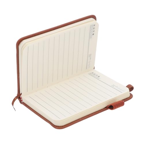 MOTHNUR Kompaktes Braunes Notizbuch mit Weicher Kleines Leichtes Pocket Notebook für Büro Schule und Unterwegs Liniertes Journal für To Do Listen und Notizen Langlebiges Design von MOTHNUR
