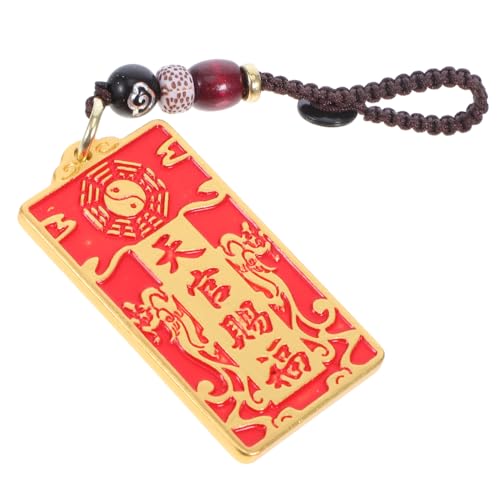 MOTHNUR Kupfer Glücksanhänger Feng Shui Schlüsselanhänger mit Segenssymbol für Wohlstand Traditioneller Chinesischer Amulettanhänger Tragbarer Deko und Glaubensschmuck für und Segen von MOTHNUR