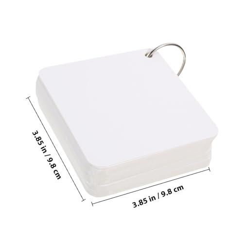 MOTHNUR Leere Vorgelochte Karteikarten mit Ringen Doppelseitig Blanko Robuste Notizkarten für DIY Lernen Studium Memo Scrapbooking für Schule und Büro von MOTHNUR