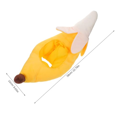 MOTHNUR Lustiger Plüsch-bananenhut Passend Einzigartiges Frucht-kostüm Für Erwachsene Party Cosplay Halloween Accessoire von MOTHNUR