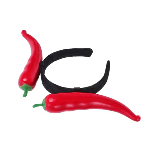 MOTHNUR Lustiges Chili Pepper Stirnband Weicher Haarschmuck mit Realistischem Gemüse design Bequemes Party Outfit Accessoire für Frauen Mädchen für Karneval Kostüm Festlichkeiten von MOTHNUR