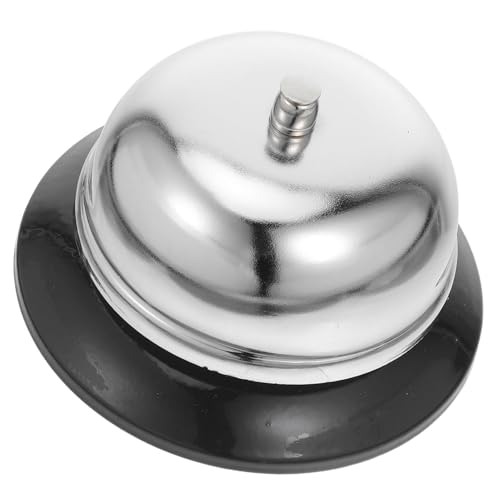 MOTHNUR Metall Tischglocke Handdruck Service Glocke mit Laut Klarem Klang Robustes Zinklegierung Gehäuse für Restaurant Hotel Büro Schule Küche und Spielabend von MOTHNUR