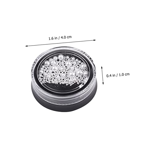 MOTHNUR Nagelkunst Perlen Weiß Halbperlen Stahlkugeln Nail Art Beads DIY Maniküre Zubehör für Damen und Mädchen Nageldesign Dekoration MOTHNUR Nagelkunst Perlen Weiß Halbperlen Stahlkugeln Nail Art Beads DIY Maniküre Zubehör für Damen und Mädchen Nageldesign Dekoration von MOTHNUR