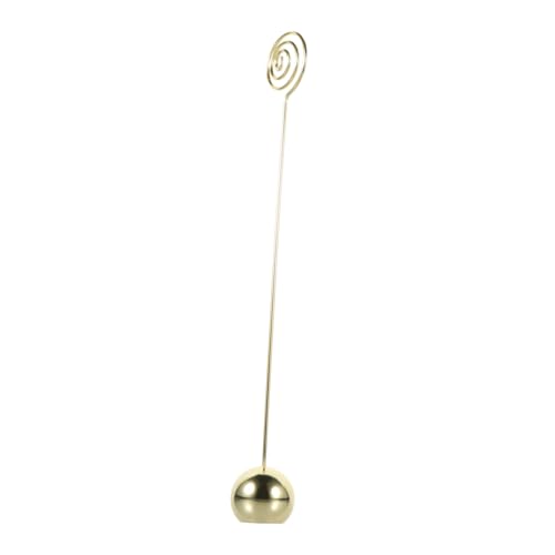 MOTHNUR Name Cards Holder aus Edelstahl Runder Clip in Gold Dekorativer Memo Fotohalter für Tischkarten Tischnummern Party Bürodekoration von MOTHNUR
