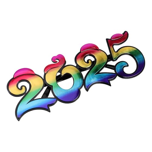 MOTHNUR Neujahrs Brille Partybrille Spaßbrille Fotorequisite Leichtes Kompaktes Design für Silvester Geburtstage Festliche Feiern Unisex Partyzubehör MOTHNUR Neujahrs Brille Partybrille Spaßbrille Fotorequisite Leichtes Kompaktes Design für Silvester Geburtstage Festliche Feiern Unisex Partyzubehör von MOTHNUR