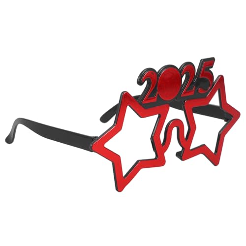 MOTHNUR Neujahrsbrille Partybrille LED Lustige Tanzbrille Fotorequisite aus Robustem Pc Material Rot Leichte Silvester Dekoration für Partyfotografie von MOTHNUR