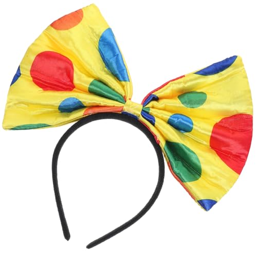 MOTHNUR Oversized Clown Haarreif mit Punkten Partystirnband mit Großer Schleife Modischer Kopfschmuck für Karneval Halloween Kostüm Unisex Einheitsgröße Auffälliges Haar deko accessoire MOTHNUR Oversized Clown Haarreif mit Punkten Partystirnband mit Großer Schleife Modischer Kopfschmuck für Karneval Halloween Kostüm Unisex Einheitsgröße Auffälliges Haar deko accessoire von MOTHNUR