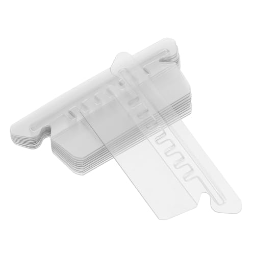 MOTHNUR PVC Hängeregister Etiketten mit Clip Transparente Wiederverwendbare Datei reiter aus Stabilem PVC Leicht Platzsparend zum Organisieren und Klassifizieren von Hängemappen und von MOTHNUR