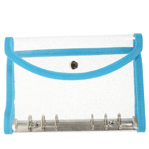 MOTHNUR PVC Transparente Goldglitzer Kanten Ringbuch Hülle Lose Planer Schutzhülle Leicht Rutschfest Strapazierfähig Geeignet für Schule Büro und Unterricht von MOTHNUR