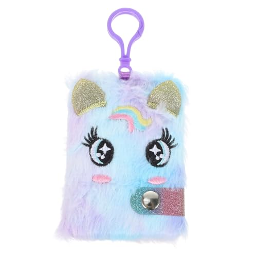 MOTHNUR Plüsch Notizbuch Einhorn Hängend Mini Tagebuch Student Tragbar Kuscheliges Schul tagebuch Pocket Notebook für Schreiben Zeichnen Kreativitäten von MOTHNUR