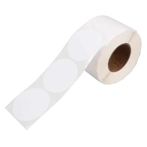 MOTHNUR Runde Aufkleberpapier Selbstklebende Thermische Etiketten Bedruckbar Wasserabweisend Vielseitig Nutzbar für Büro Lager Versand und Organisation von MOTHNUR