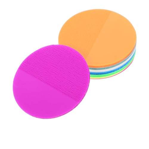 MOTHNUR Runde Selbstklebende Memo sticker Farben Fluoreszierend Pet material Ablösbar Wiederverwendbar Praktische Klebezettel für Büro Schule und Haushalt Notizblock von MOTHNUR