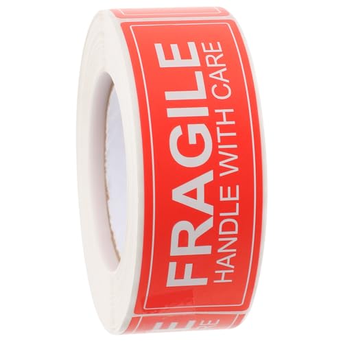 MOTHNUR Selbstklebende Versandaufkleber Fragile Handle With Care Etiketten Versandwarnung Zerbrechlich Aufkleber für Sichere Paketzustellung von MOTHNUR